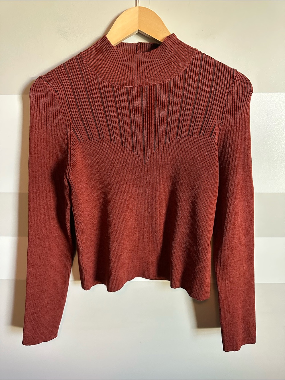 Anthropologie Brown Turtleneck Fall Sweater - Picture 2 of 3